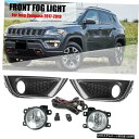 ジープコンパス用フォグランプベゼル配線スイッチ2017 2018 2019カバーのw / H11球根 Fog Light Bezel Wiring Switch For Jeep Compass 2017 2018 2019 Cover w/ H11 Bulbs