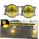 ゴールデンイエローフォグライトW / H11球根ランプ用フォードマスタングエクスプローラー融合LH＆＃038 RH Golden Yellow Fog Light w/ H11 Bulbs Lamp For Ford Mustang Explorer Fusion LH RH