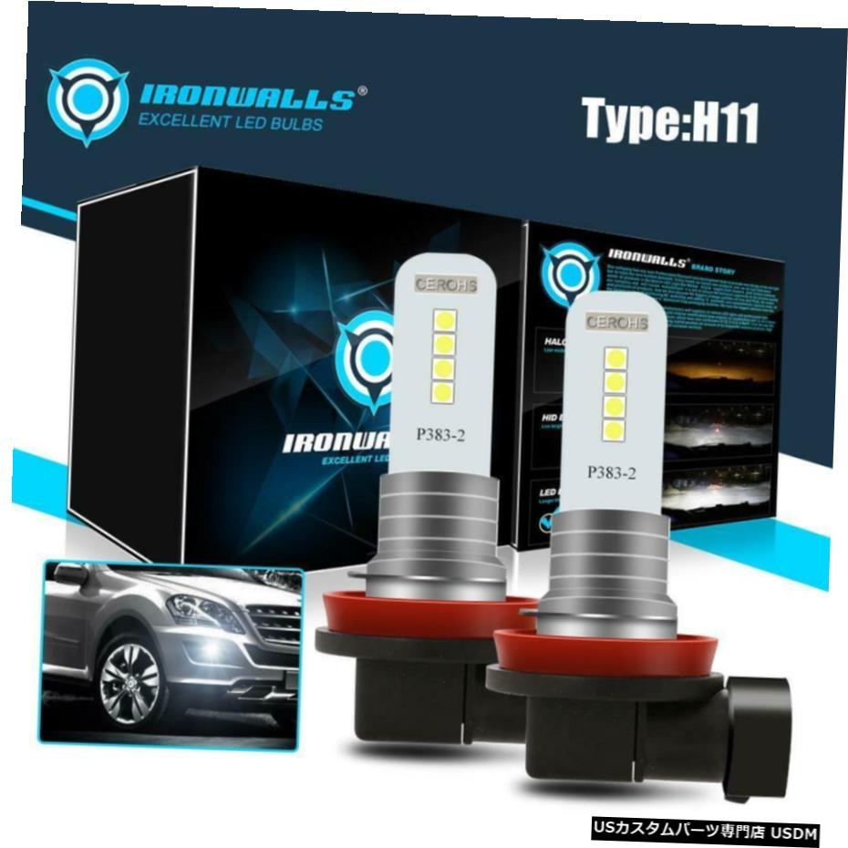 ڥH11 H16JP LED饤ȥå100W 10000LM̸CANХε庬6000K׶ư Pair H11 H16JP LE...