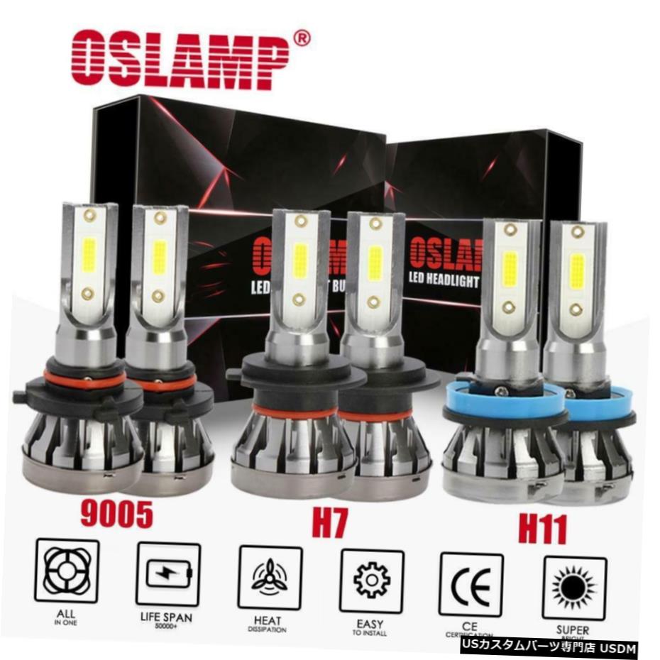 ミニコンボ9005 + H7 + H11 LEDヘッドライトキット高低ビーム6000Kフォグ電球ランプ Mini Combo 9005+H7+H11 LED Headlight Kit High Low Beam 6000K Fog Light Bulb Lamp