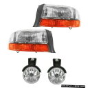 デュランゴダコタ新のためのヘッドライトフォグライトランプフロント左右キットセット Headlight Fog Light Lamp Front Left Rig...