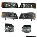 シボレーシルバラード新のための6のヘッドライト駐車場霧ドライビングライトランプLH RHセット Headlight Parking Fog Driving Li...