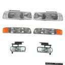 シボレーGMCピックアップSUV NEWのための6のヘッドライト駐車場ランプフォグランプキットセット Headlight Parking Lamp Fog Li...