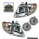 タウン&#038のための4のヘッドライトフォグドライビングライトランプキットセット。国グランドキャラバン Headlight Fog Driving Light...