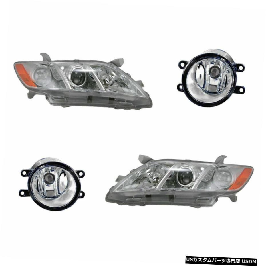 4のヘッドライトフォグドライビングライトランプLH RHキットセット07-09トヨタカムリ新のための Headlight Fog Driving Light Lamp LH RH Kit Set of 4 for 07-09 Toyota Camry New
