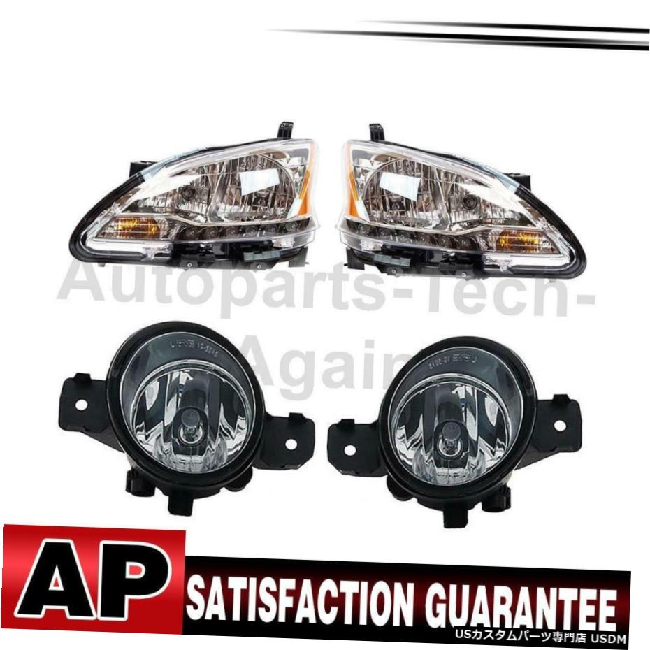 日産セントラのために4のTYCヘッドライトアセンブリフォグライトアセンブリは、左右のセット TYC Headlight Assembly Fog Light Assembly Left Right Set Of 4 For Nissan Sentra