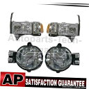 TYCヘッドライトアセンブリフォグライトアセンブリLH& RH 4x用ダッジ TYC Headlight Assembly Fog Light Ass...