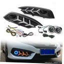 LED DRL COBエンジェル・アイズフォグライトランプワット/ホンダシビックセダン2016年から2018年のための信号 LED DRL COB Angel ...