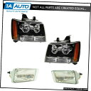 シボレーサバーバンタホ新4のヘッドライトフォグドライビングライトランプLH RHキットセット Headlight Fog Driving Light Lamp LH RH Kit Set of 4 for Chevy Suburban Tahoe New 1