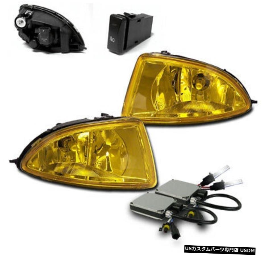 2004-2005 HONDA CIVIC 2 / 4DR FRONT BUMPER YELLOW FOG LIGHT LAMP + 6000K HID SET FOR FOR 2004-2005 HONDA CIVIC 2/4DR FRONT BUMPER YELLOW FOG LIGHT LAMP+6000K HID SET