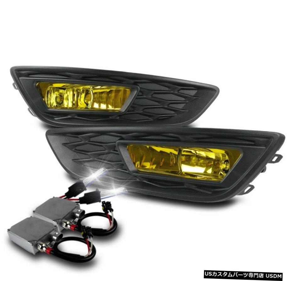 2015-2017 FORD FOCUS YELLOW BUMPER DRIVING FOG LIGHTS LAMPS YELLOWワット/ 50W 6K HID 2015-2017 FORD FOCUS YELLOW BUMPER DRIVING FOG LIGHTS LAMPS YELLOW w/50W 6K HID