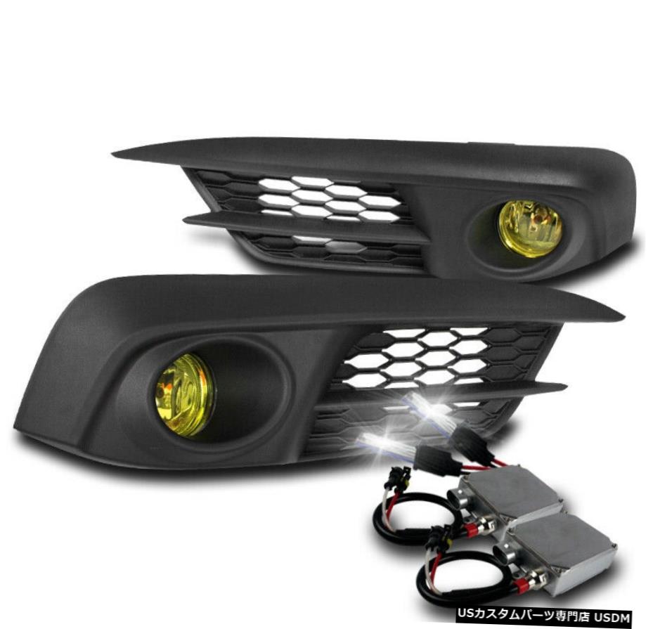2016-2017 HONDA CIVIC 2 / 4DR LOWER BUMPER FOG LIGHTS YELLOW + 50W 6000K HID FOR FOR 2016-2017 HONDA CIVIC 2/4DR LOWER BUMPER FOG LIGHTS YELLOW +50W 6000K HID
