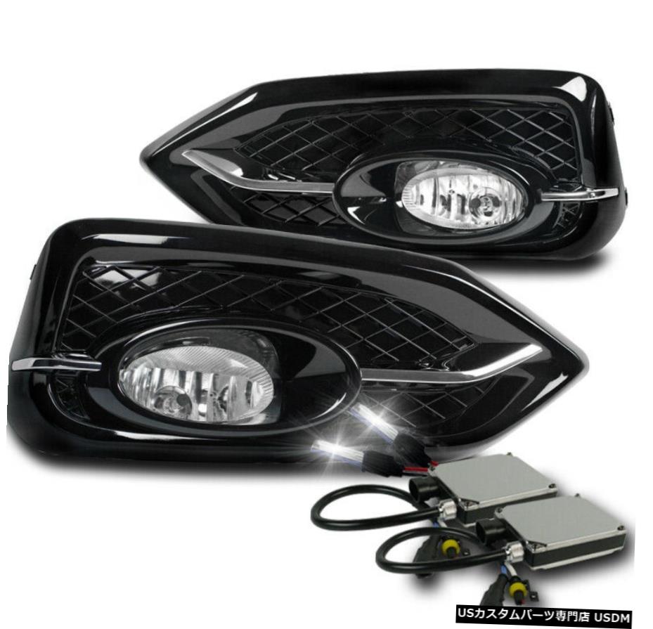 2014-2015 FOR HONDA CIVIC COUPE CHROME BUMPER FOG LIGHT + GLOSS BLACK BEZEL + 6K HID FOR 2014-2015 HONDA CIVIC COUPE CHROME BUMPER FOG LIGHT+GLOSS BLACK BEZEL+6K HID