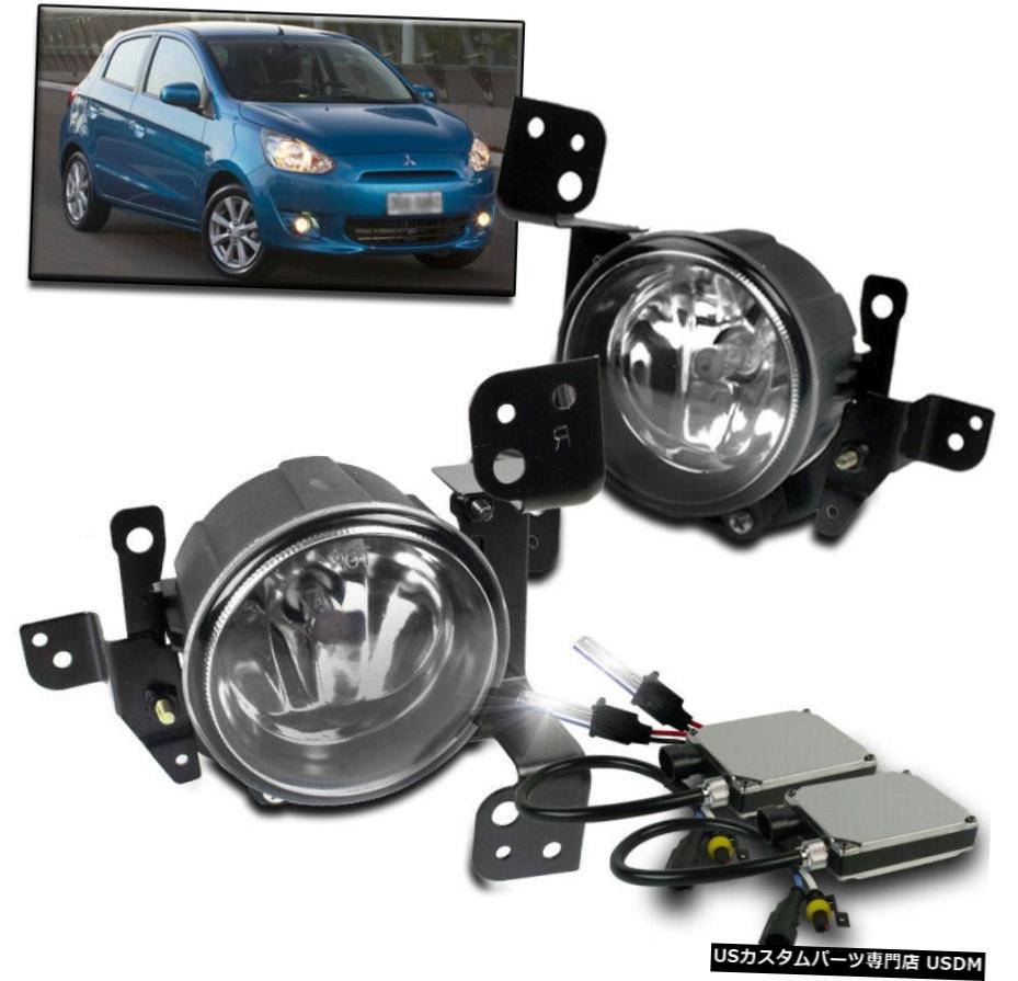 2014 2015三菱MIRAGE DE ES SE BUMPER CHROME CLEAR FOG LIGHTS W / 8000K HID 2014 2015 MITSUBISHI MIRAGE DE ES SE BUMPER CHROME CLEAR FOG LIGHTS W/8000K HID
