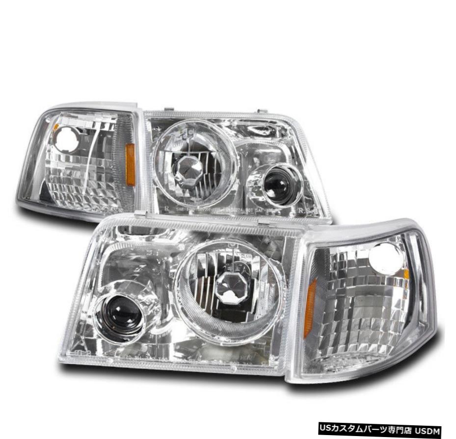 1993-1997 FORD RANGER TRUCK CHROME HEAD LIGHT +プロジェクターフォグランプW / CORNER SIGNAL 1993-1997 FORD RANGER TRUCK CHROME HEAD LIGHT+PROJECTOR FOG LAMP W/CORNER SIGNAL