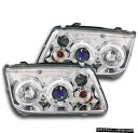 1999-2004 VW JETTA TWIN HALOプロジェクターヘッドライト+フォグランプCLEAR SET NEW PAIR 1999-2004 VW ...