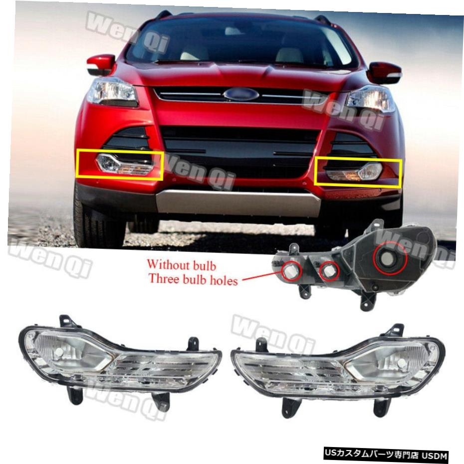 フィットフォード久我は、2013年から2016年フロント左下＆＃038を脱出、右フォグランプランプなしの球根 Fit Ford Kuga Escape 2013-2016 Front Lower Left&Right Fog Lights Lamps No Bulbs