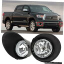 フィットトヨタタンドラ2007-2013バンパーフォグランプクリアレンズランプ/カバーのw Fit Toyota Tundra 2007-2013 Bumper Fog Lights Clear Lens Lamps w/Covers