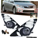 フィットトヨタカムリ2012-2014クリアフォグランプクローム+ブラックフォグランプカバー+配線 Fit Toyota Camry 2012-2014 Clear Fog Light Chrome+Black Fog Lamp Cover +Wiring(2)