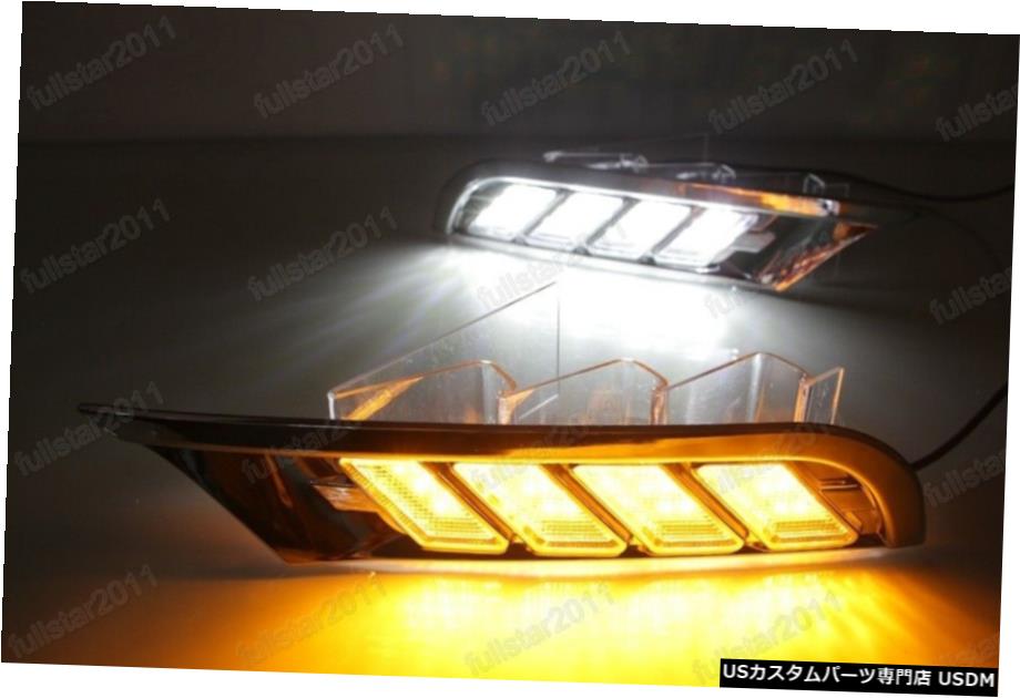 ライトフォグランプ日産キックス2017-2018を実行している2PCS LED DRL昼間 2PCS LED DRL Daytime Running Light Fog Light For Nissan Kicks 2017-2018