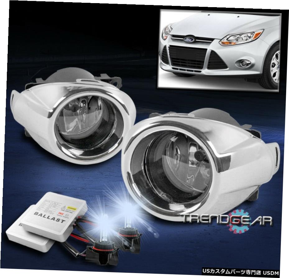 2012-2014 FORD FOCUS BUMPER FOG LIGHTS LAMP CHROME CLEAR LENS W / 8K HID + BEZEL FOR FOR 2012-2014 FORD FOCUS BUMPER FOG LIGHTS LAMP CHROME CLEAR LENS W/8K HID+BEZEL