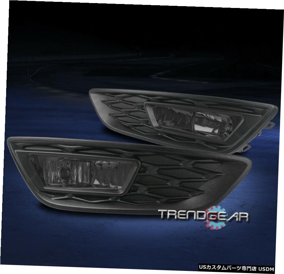 W /ハーネス+ SWITCH 2015から2017 FORD FOCUSフロントバンパーDRIVING FOGライトランプスモーク 2015-2017 FORD FOCUS FRONT BUMPER DRIVING FOG LIGHT LAMP SMOKE w/HARNESS+SWITCH