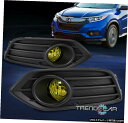 19-21ホンダHR-Vフロントバンパードライビングランプフォグランプイエロー/ベゼル+スイッチのw For 19-21 Honda HR-V Front Bumper Driving Fog Lights Lamps Yellow w/Bezel+Switch