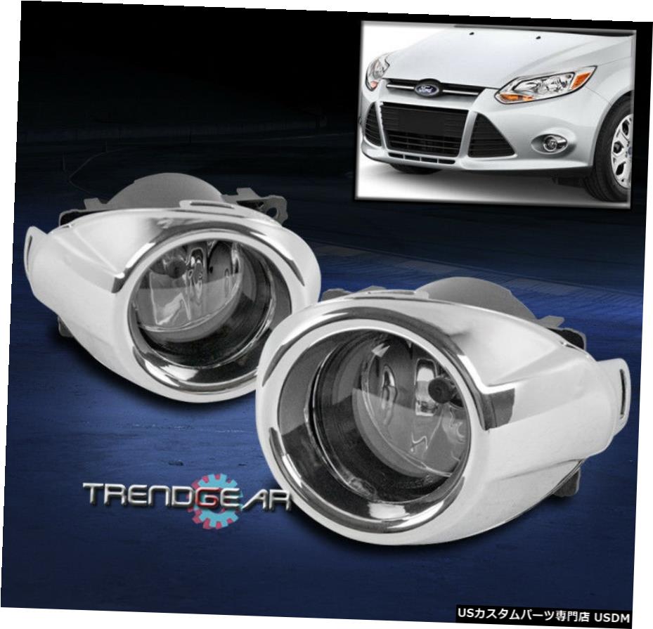 2012-2014 FORD FOCUS BUMPER FOG LIGHTS LAMP CHROME CLEAR LENS W / BEZEL +スイッチ用 FOR 2012-2014 FORD FOCUS BUMPER FOG LIGHTS LAMP CHROME CLEAR LENS W/BEZEL+SWITCH
