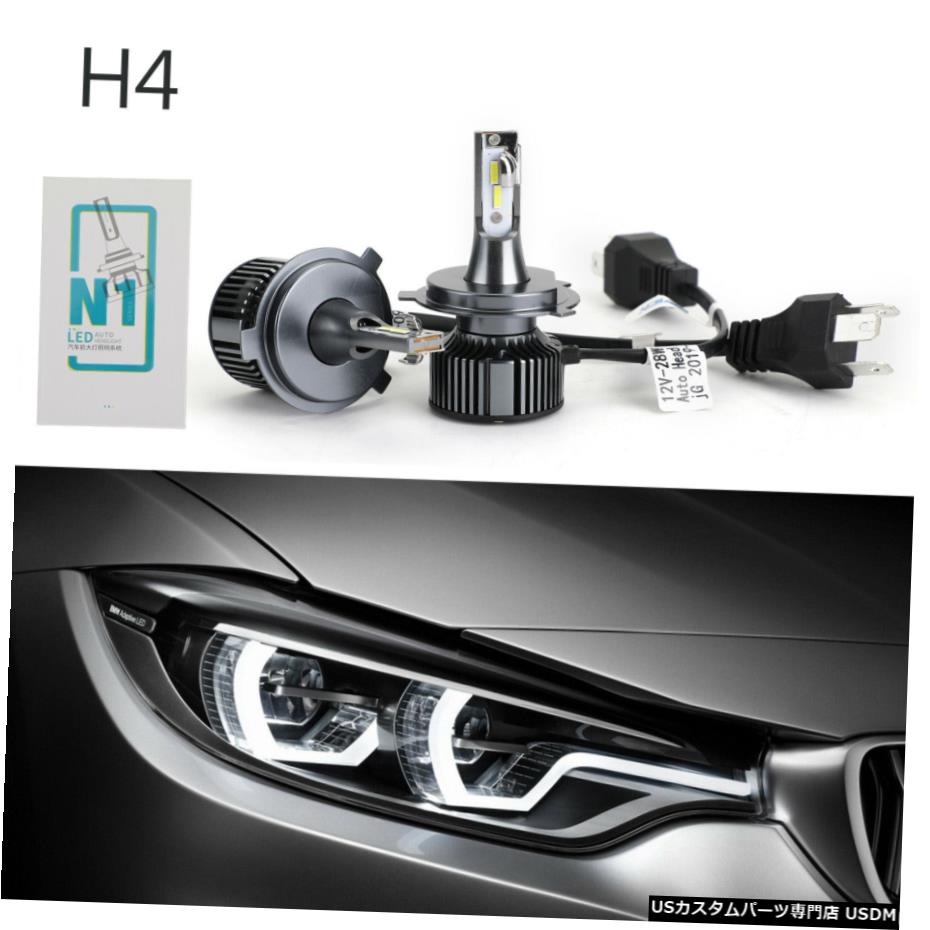ڥH4 12V26W 5500KLEDȥإåɥ饤ȡեȥե饤ȥŵUSA Pair H4 12V26W 5500K Car LED Auto Headlight Front Fog Light Lamp Bulb USA