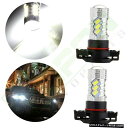 2倍スーパー6000K H16クリーLED 15 5730 SMDフォグHID車のライト60W 6000LMキセノン 2x Super 6000K H16 Cr...