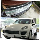 エアロパーツ S.スチールリアバンパープロテクタートランクシルプレートカバーにポルシェカイエン15-17 S. Steel Rear Bumper Protec...