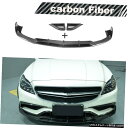 エアロパーツ ベンツW218 CLS63AMG 15-17 3PCS用カーボンファイバーフロントバンパーリップスポイラースプリッタ Carbon Fiber F...