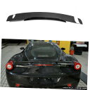 エアロパーツ フェラーリ458スパイダー2ドア用カーボンファイバーリアスポイラーウイングフィット2011から13 Carbon Fiber Rear Spoiler Wing Fit for Ferrari 458 Italia Spider 2-Door 2011-13