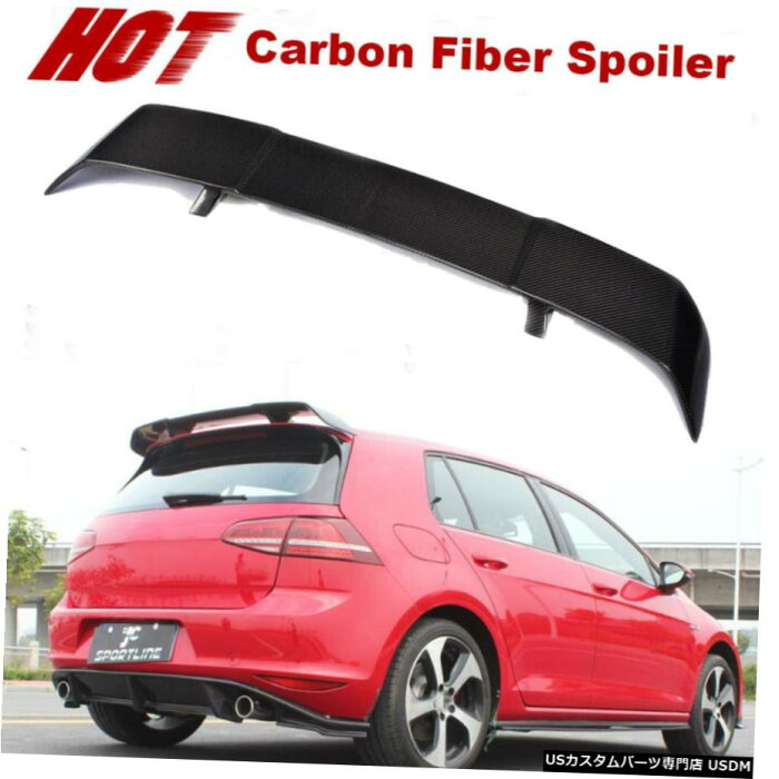 エアロパーツ カーボンファイバーリアルーフスポイラーウイングフィット感のためのフォルクスワーゲンVWゴルフVII GTI MK7 14-17 Carbon Fiber Rear Roof Spoiler Wing Fit For Volkswagen VW GOLF VII MK7 GTI 14-17