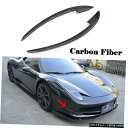 GAp[c 2Xtgop[tBJi[YXvb^̂߂ɃtF[458 11-13J[{t@Co[C 2X Front Bumper Fins Canards Splitter For Ferrari 458 11-13 Carbon Fiber Refit