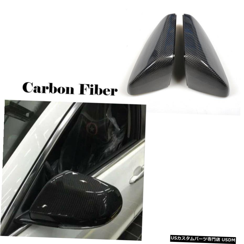 エアロパーツ 交換用カーボンファイバーサイドミラーカバーキャップは、キャデラックCT6 16-18セダンのための適合します Replacement Carbon Fiber Side Mirror Cover Caps Fit for Cadillac CT6 16-18 Sedan