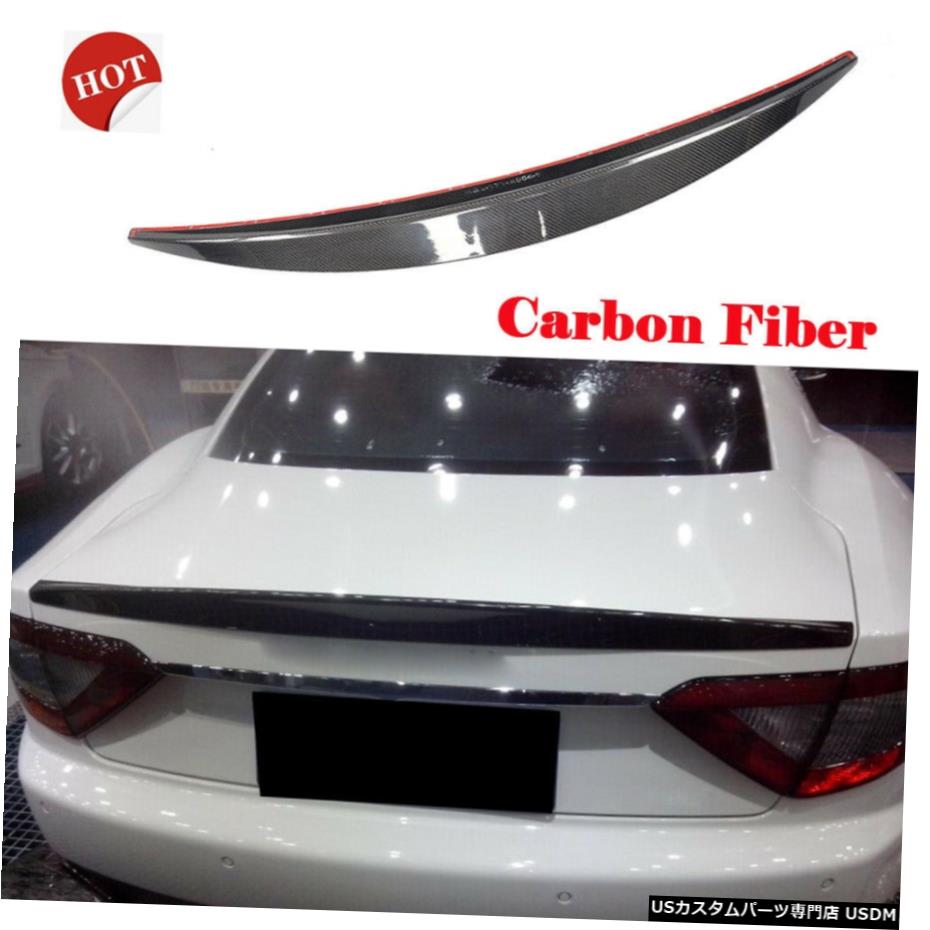 エアロパーツ カーボンファイバーリアトランクスポイラーウイングLipForマセラティGTグランツーリスモクーペ8月14日 Carbon Fiber Rear Trunk Spoiler Wing LipFor Maserati GT Gran Turismo Coupe 08-14