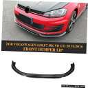 エアロパーツ VWゴルフ7 VII MK7 GTI用カーボンファイバーフロントバンパーチンリップスポイラー下14-16 Carbon Fiber Front B...
