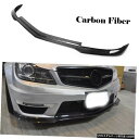 エアロパーツ メルセデスベンツW204 C63 AMGバンパー用カーボンファイバーフロントチンスポイラーリップ12-14 Carbon Fiber Front ...