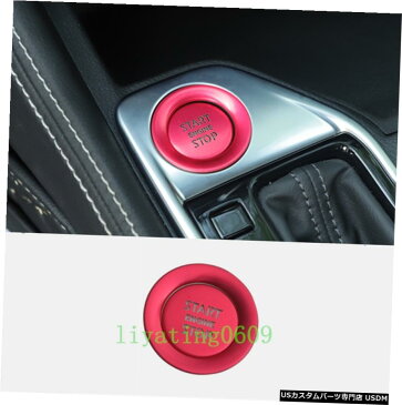 エアロパーツ 日産セントラ2020年レッド内側エンジンスタートストップスイッチボタンカバートリム Red Inner Engine Start Stop Switch Button Cover Trim For Nissan Sentra 2020