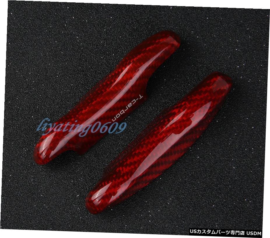 エアロパーツ レッドカーボンファイバーポルシェカイエン2018-2019のためのリモートキーケースフォブのシェルカバー Red Carbon Fiber Remote Key Case Fob Shell Cover For Porsche Cayenne 2018-2019