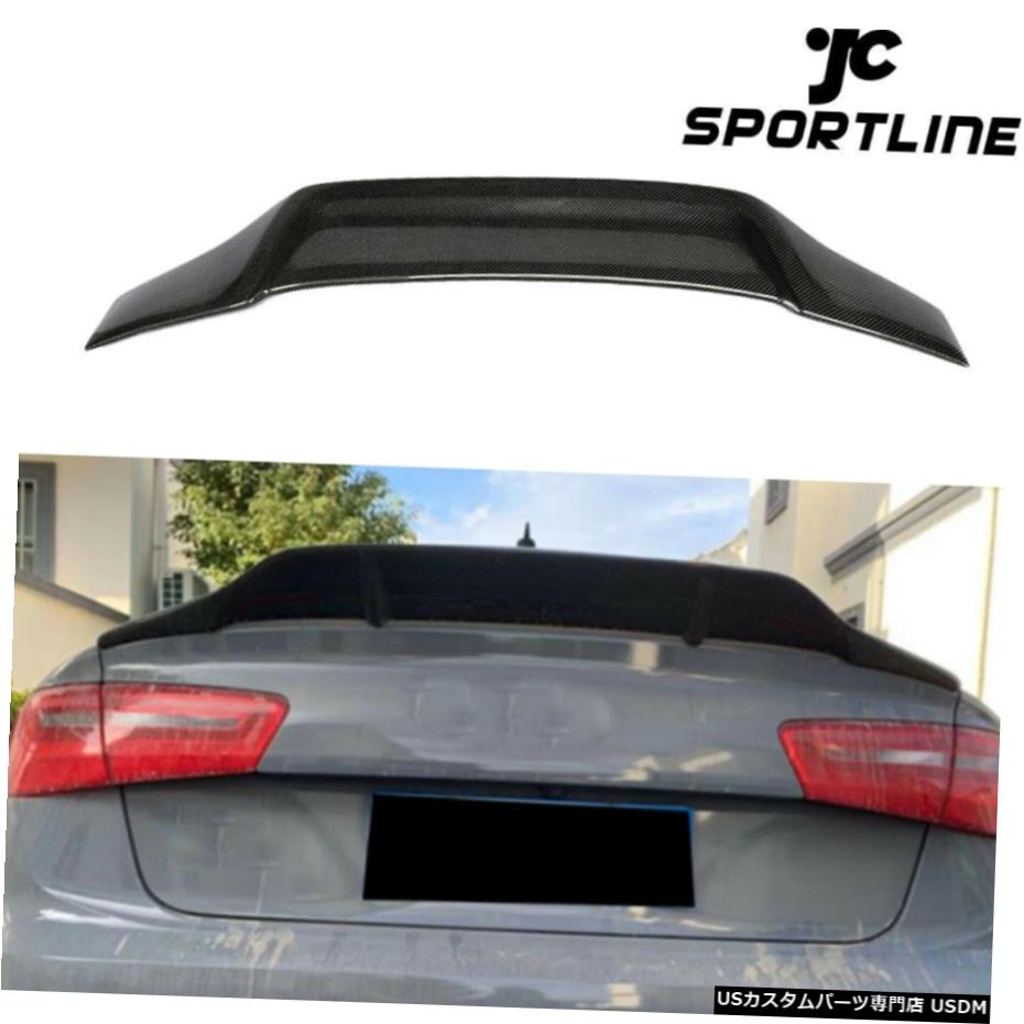 エアロパーツ アウディA6 / S6セダンは適合12-18リアトランクスポイラーブートリッドウィングカーボンファイバー修理 Fits Audi A6/S6 Sedan 12-18 Rear Trunk Boot Spoiler Lid Wing Carbon Fiber Refit