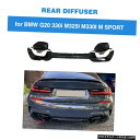 GAp[c BMW G20 G28 M-X|[c19UPAop[fBt[U[ubNrC̃qgJ[{bN̂߂ For BMW G20 G28 M-Sport 19UP Rear Bumper Diffuser Black Exhaust Tips Carbon Look