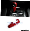 エアロパーツ レッドカーボンファイバーギアレバーシフトノブカバートリムのためにBMW X5 X6 E70 E71 8月13日 Red Carbon Fiber ...