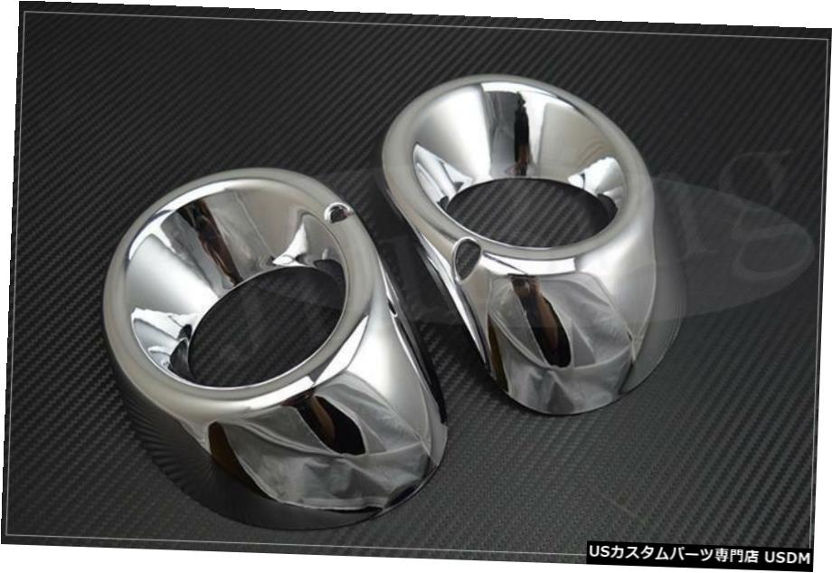 エアロパーツ 2個ABSフロントフォグライトランプカバートリム三菱アウトランダー2013年から2015年のために 2Pcs ABS Front Fog Light Lamp Cover Trims For Mitsubishi Outlander 2013-2015