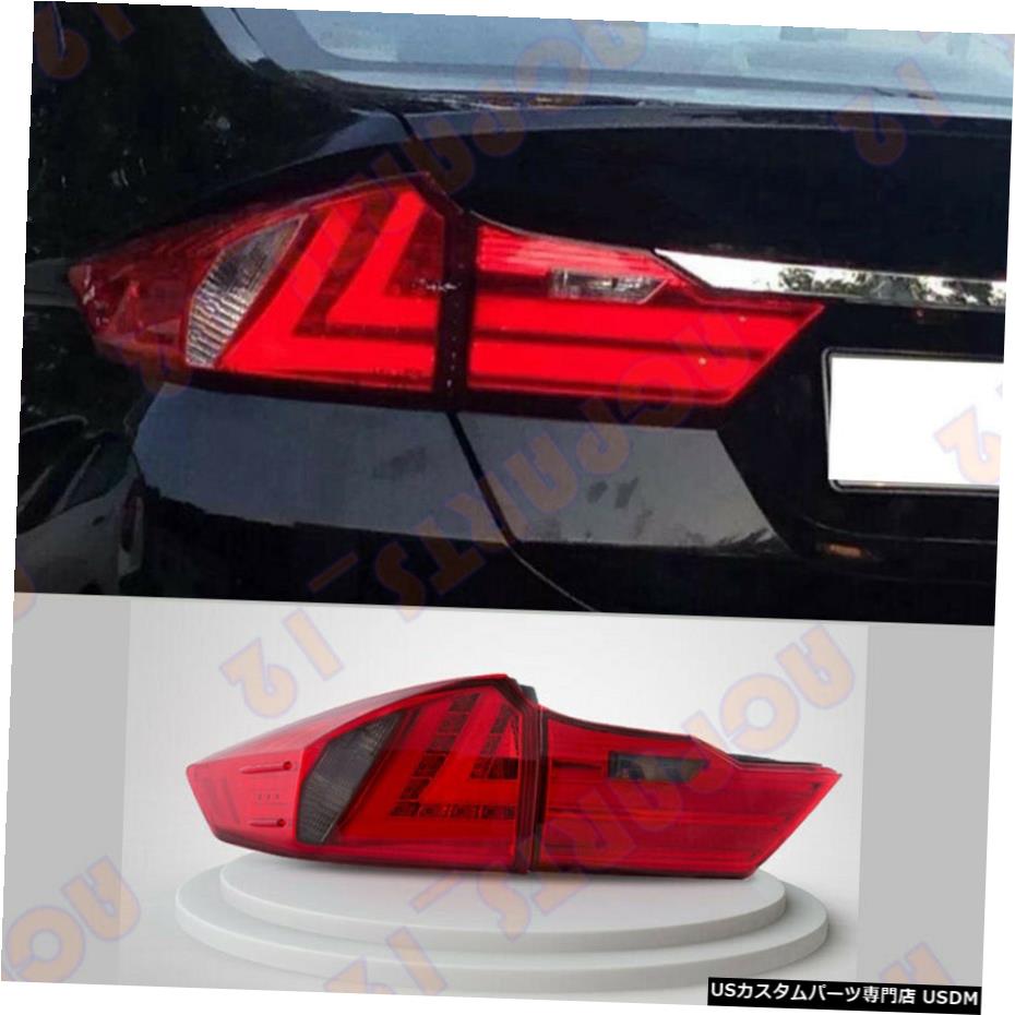 エアロパーツ ホンダCITY 2015-2018高品質赤色LEDテールライトブレーキ組立用 For Honda CITY 2015-2018 High Quality Red LED Tail Light Brake Assembly