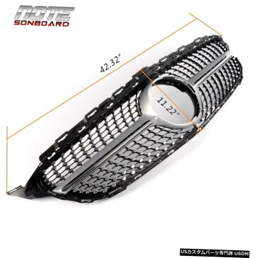 グリル 米国ダイヤモンドグリルのためにメルセデスベンツW205新CクラスC250 / C400 300/450 AMGスポーツ US Diamond Grille For Mercedes Benz W205 New C class c250/300 c400/450 AMG Sport