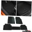 Floor Mat 3D全天候型カーフロアマットライナーセット4個ブラックフィットシェビースパーク2013-2021 3D All-Weather Car Floor Mats Liner Set 4 Pcs Black Fits Chevy Spark 2013-2021