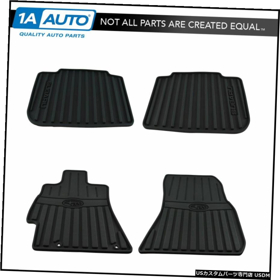 Floor Mat OEM J501SAJ000ブラックモールドラバーオールウェザーフロアマット4本セットスバル用新品 OEM J501SAJ000 Black Molded Rubber All Weather Floor Mat Set of 4 for Subaru New