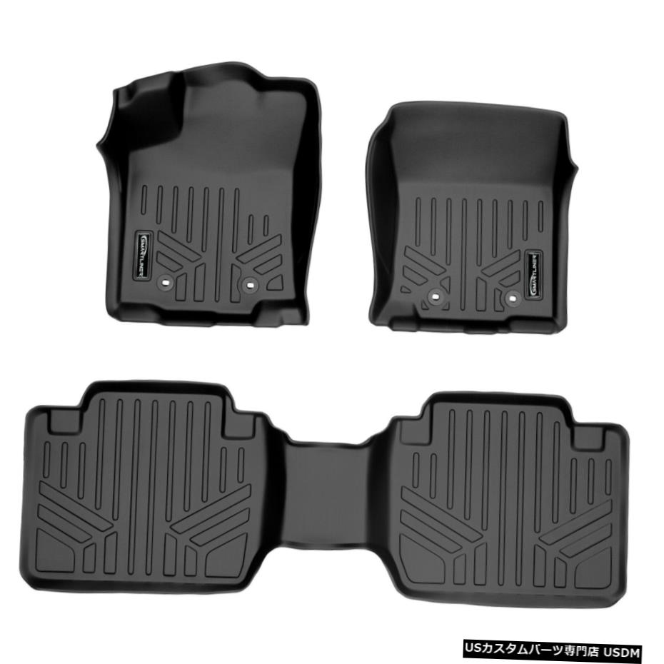 Floor Mat Smartlinerカスタムフィットフロアマットセットブラック2018-2021タコマアクセス/拡張 Smartliner Custom Fit Floor Mats Set Black for 2018-2021 Tacoma Access/Extended